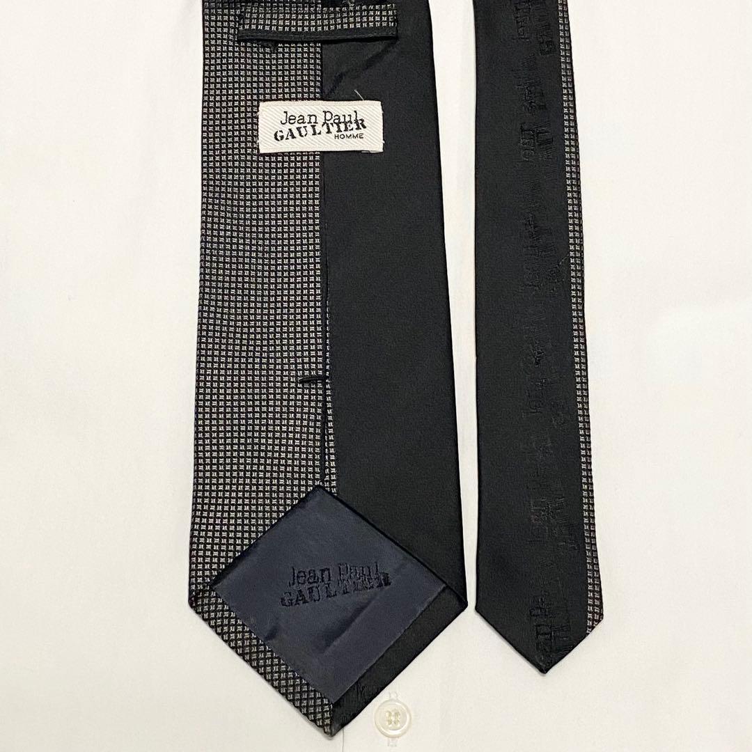 【美品】 Jean Paul GAULTIER シルク ネクタイ ロゴ