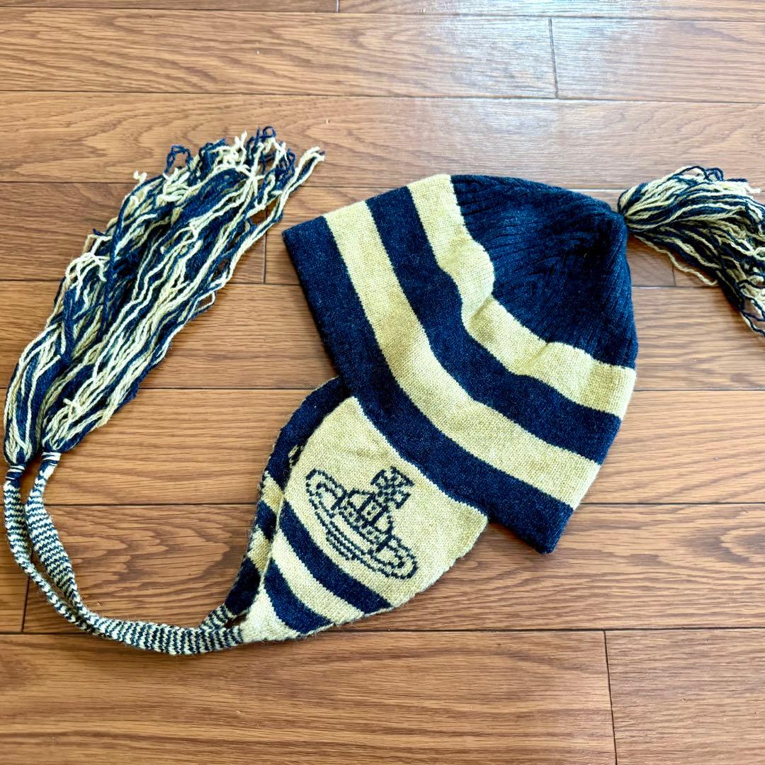 激レア良品/初期VivienneWestwood 耳当て付ニット帽