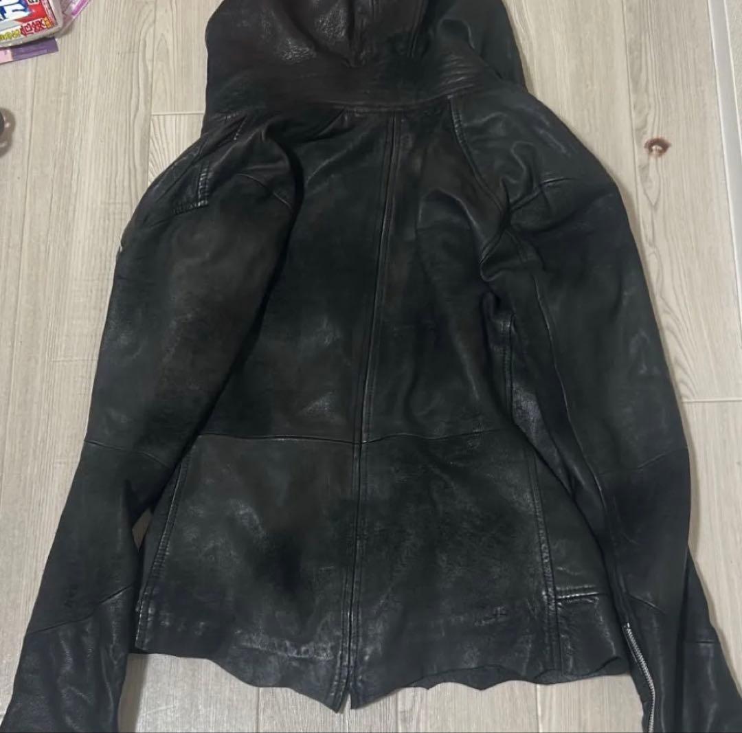 ジャケット・アウター 14th addition cross zip leather jacket