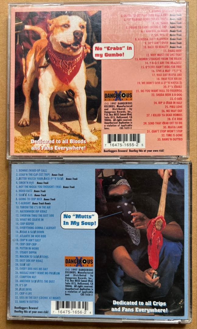G-Rap/Bang'N On Wax/Bloods & Crips 2枚セット