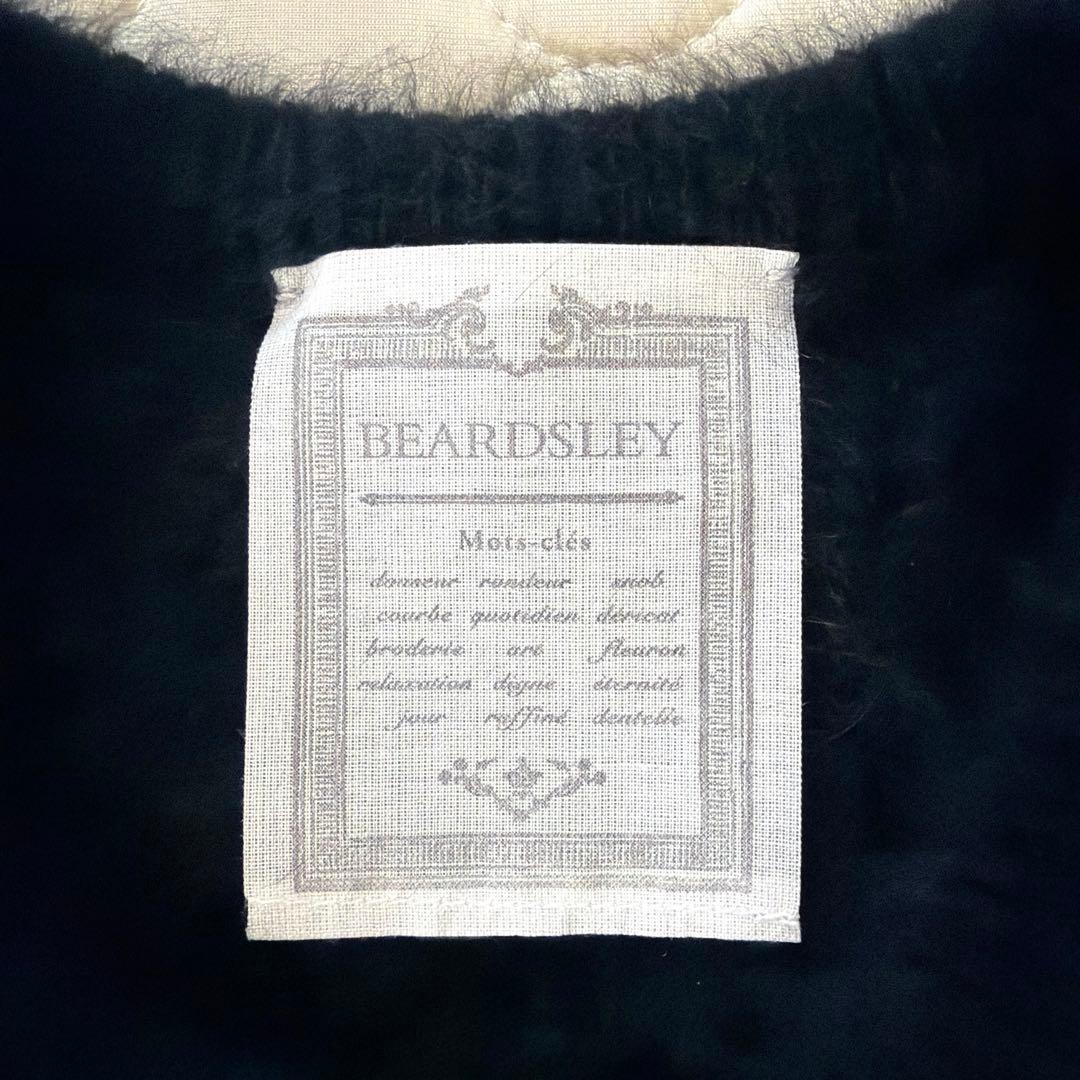 【24SS美品】BEARDSLEY ファーニットポンチョ　ブラック　カシミヤ混