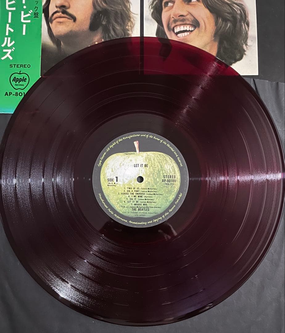 レットイットビーLP ザ・ビートルズ『赤盤』AP-80189 丸帯補充注文票付