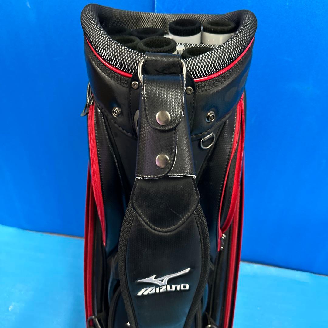 Mizuno ゴルフバッグ 黒/赤3点式ベルト値下げ中！