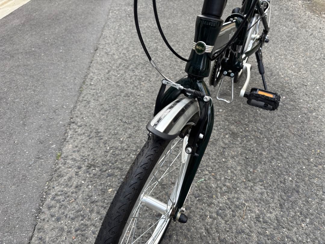 美品MINI 折りたたみ自転車 ダークグリーン