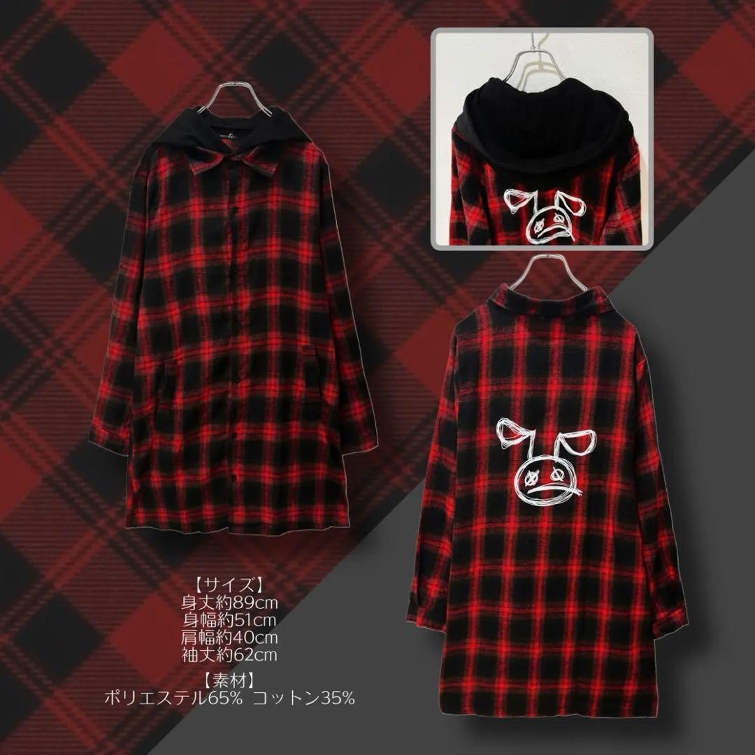 NieR 0時迄値下 2WAYフード取外RED CHECKERED JACKET