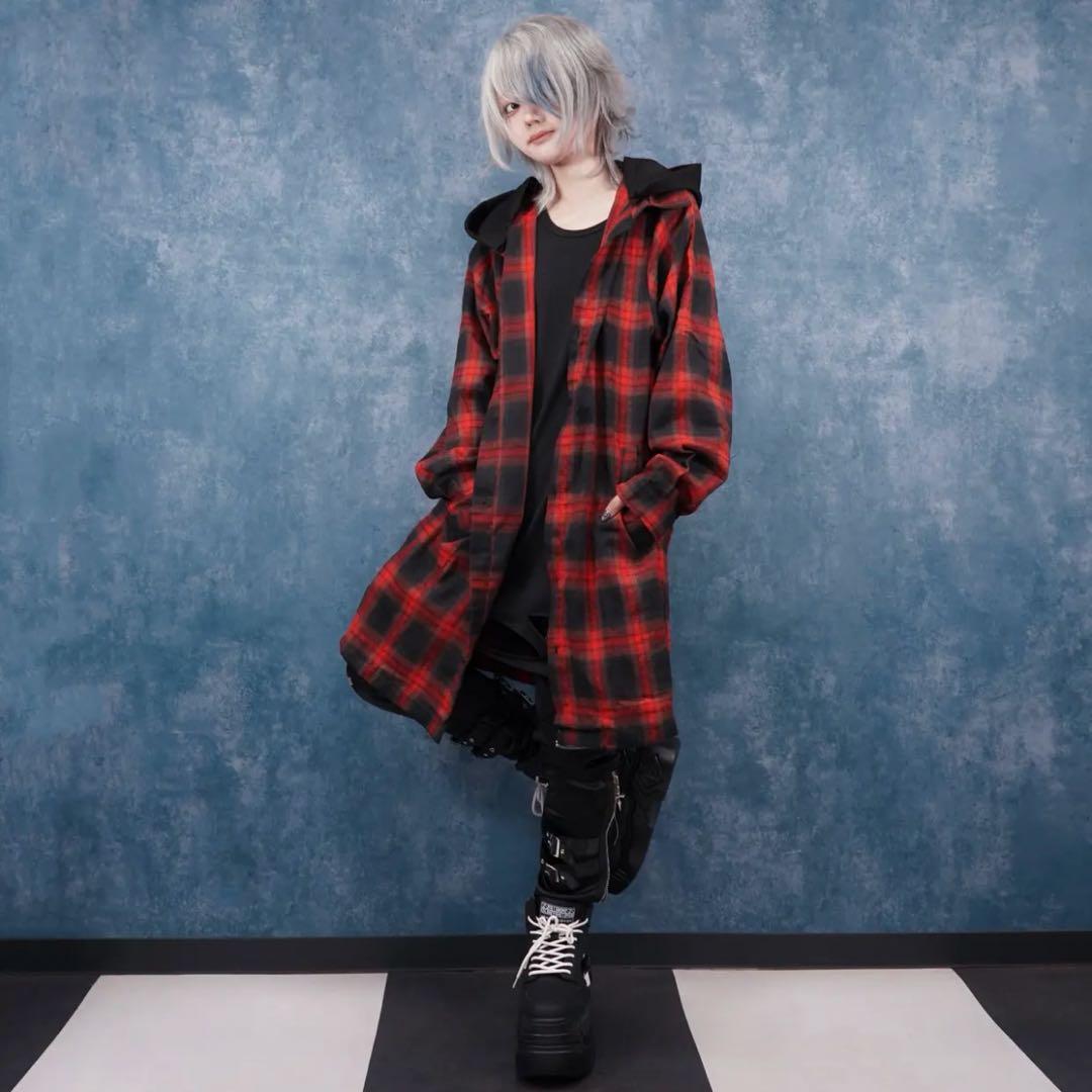 NieR 0時迄値下 2WAYフード取外RED CHECKERED JACKET