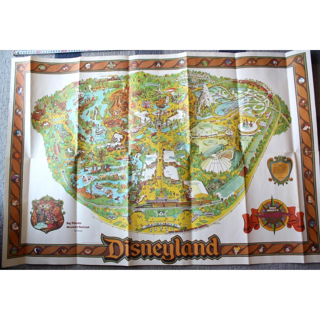 ディズニーランド園内地図　アメリカ（カリフォルニア）　1978年　イラスト　貴重