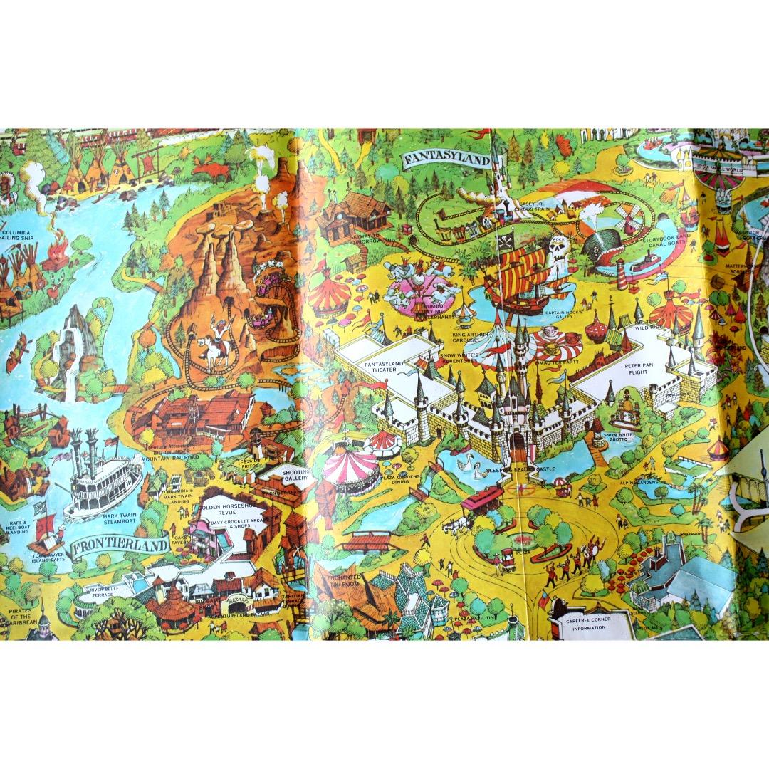 ディズニーランド園内地図　アメリカ（カリフォルニア）　1978年　イラスト　貴重
