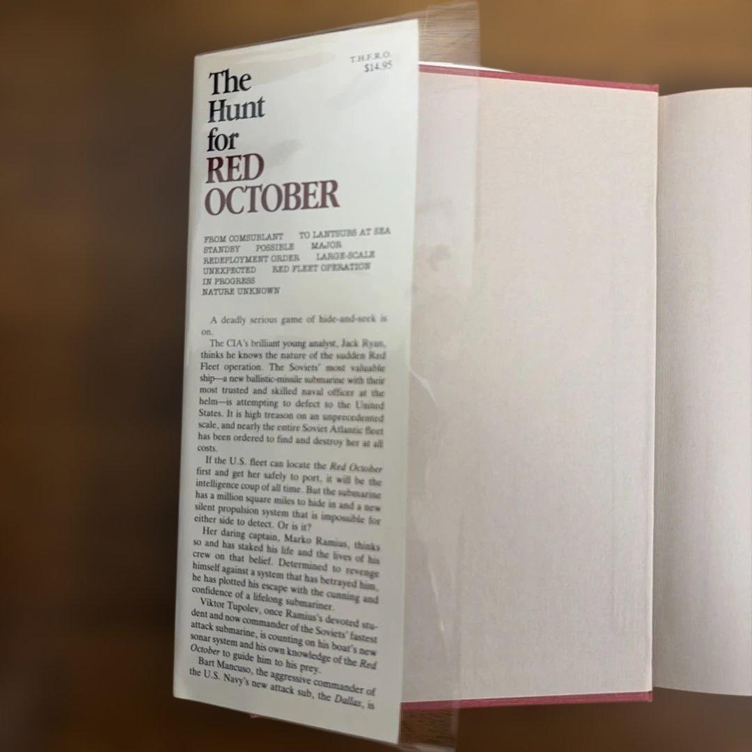 洋書 THE HUNT FOR RED OCTOBER, First Edition