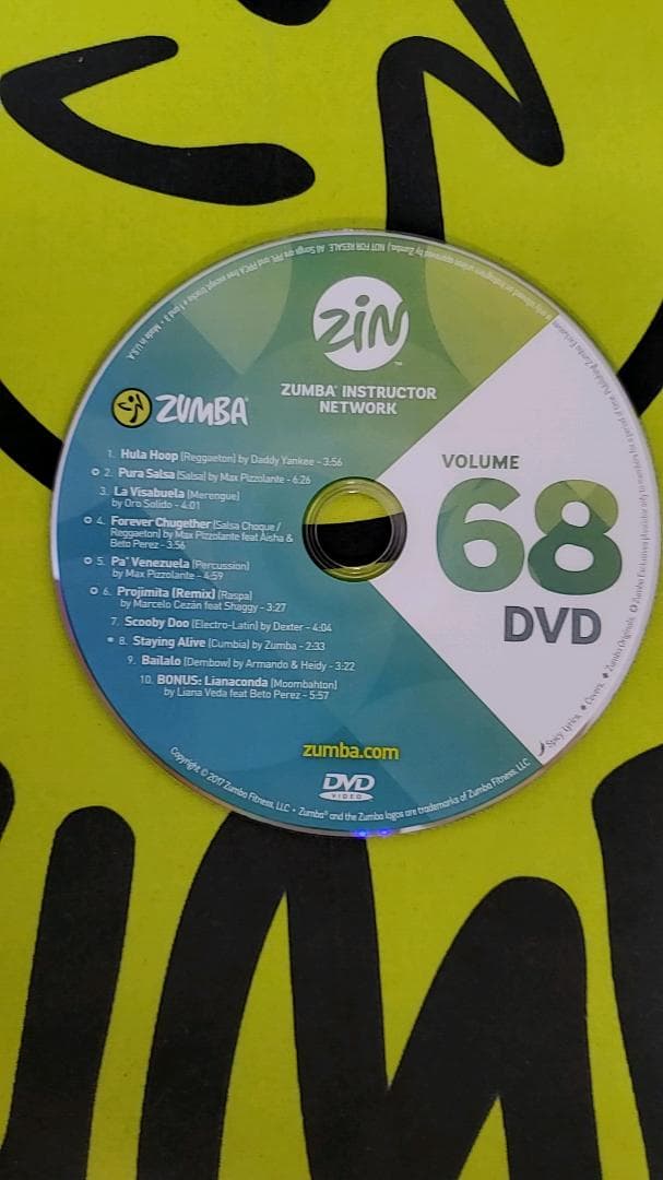 ZUMBA　ズンバ　 CD ＆ DVD 20枚セット　ZIN61 ～ ZIN70