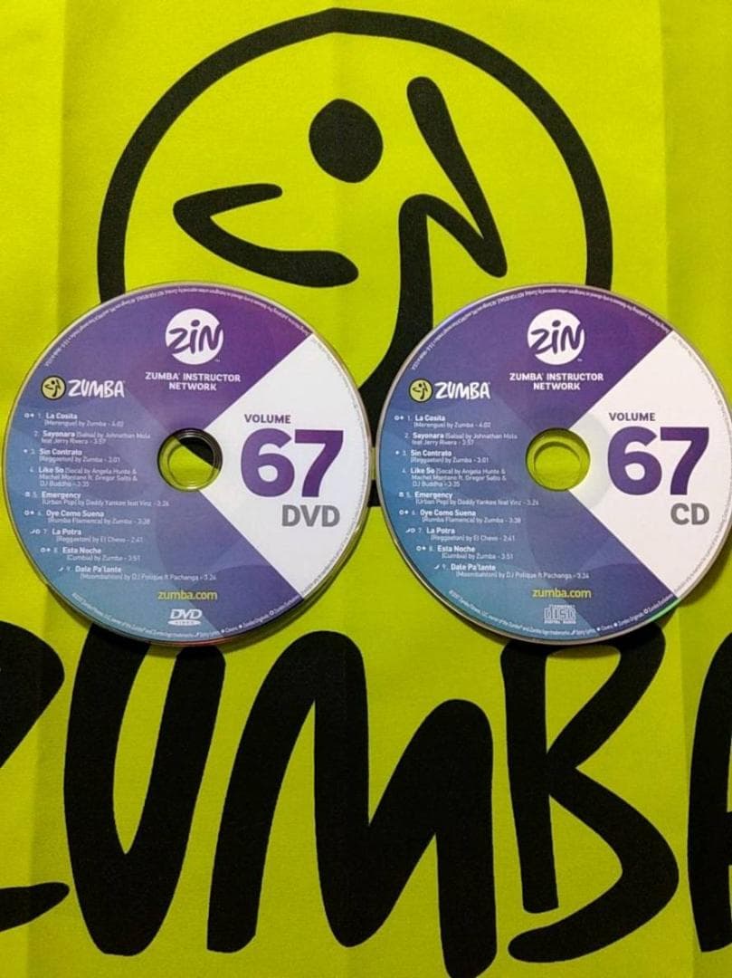 ZUMBA　ズンバ　 CD ＆ DVD 20枚セット　ZIN61 ～ ZIN70