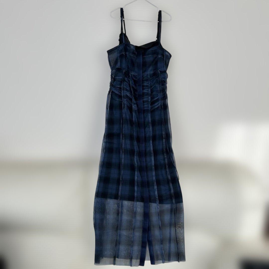 MAISON SPECIALシースルーチェックレイヤーワンピース