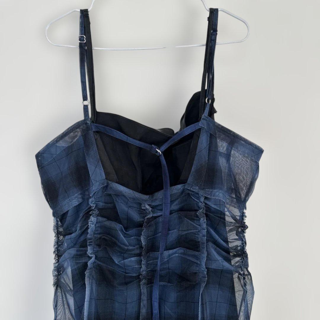 MAISON SPECIALシースルーチェックレイヤーワンピース