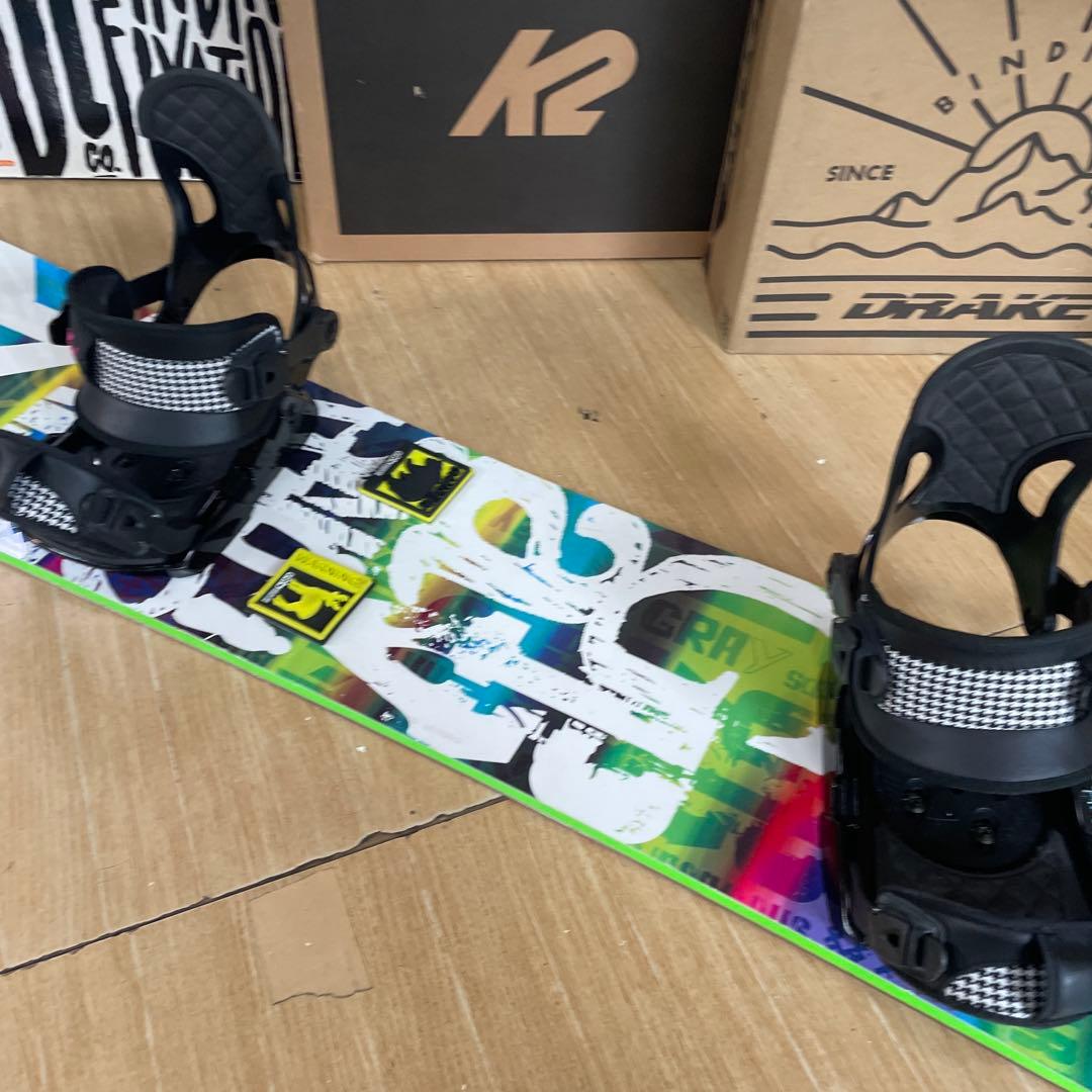 GRAY×HEAD　RPM150㎝　スノーボードセット　グレイ　ヘッドバイン付