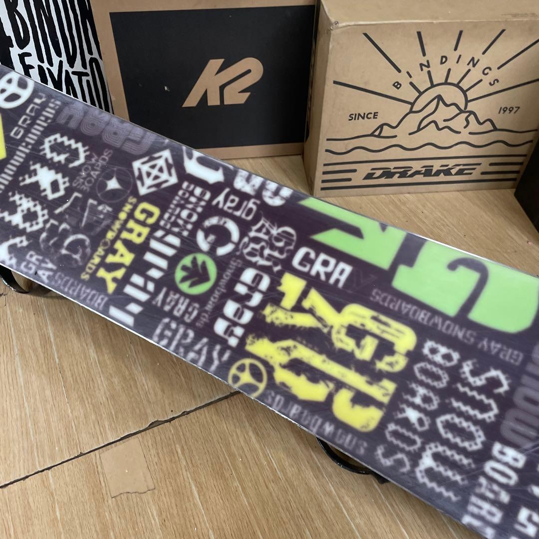 GRAY×HEAD　RPM150㎝　スノーボードセット　グレイ　ヘッドバイン付