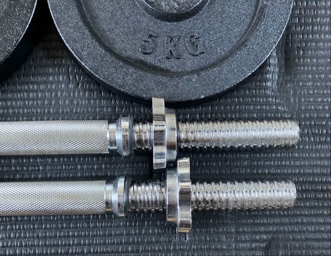【LEADING EDGE】アイアンダンベルセット 計40kg プレート12枚