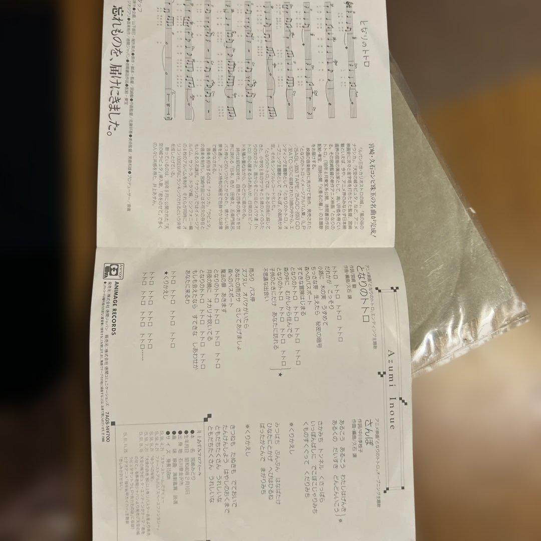 m*h様 となりのトトロ 井上あずみ レコード