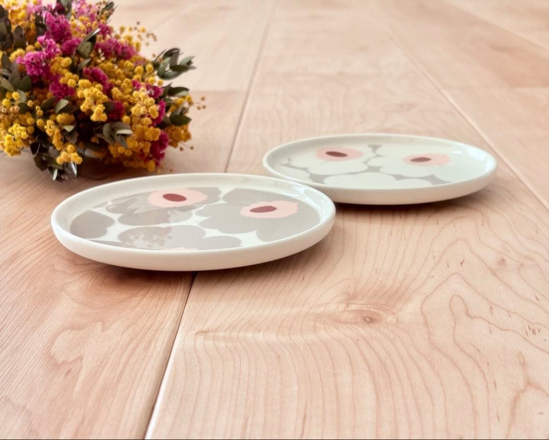 Marimekko（マリメッコ）　ウニッコ　プレート13.5cm　ペア