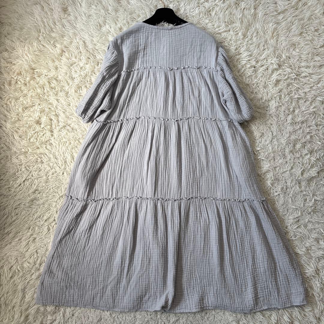 美品☆【ジェラートピケ】マタニティ　ガーゼ地　ワンピース　ティアード　1サイズ