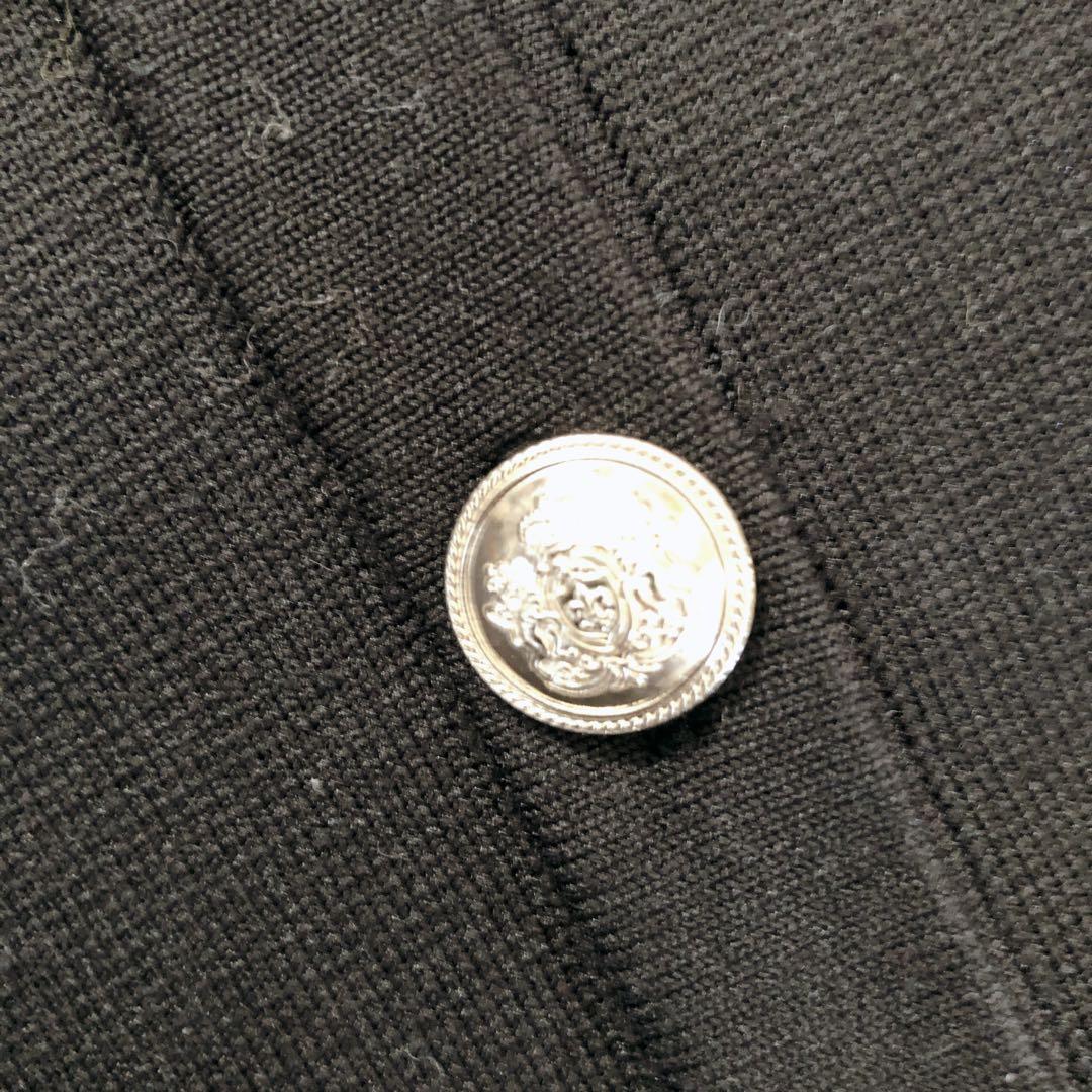ユナイテッドアローズ　ケープ　カーディガン　ニット　金ボタン　ブラック