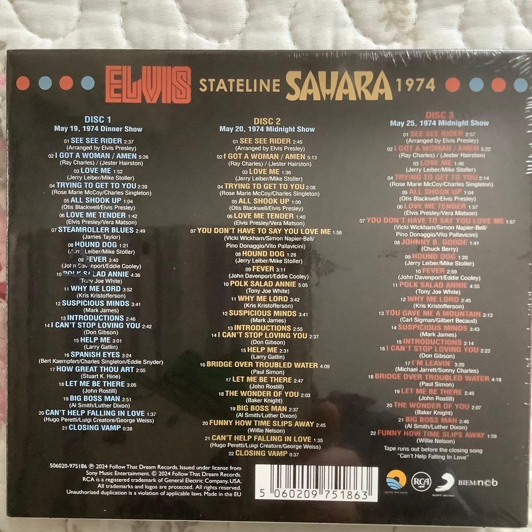 エルヴィスプレスリーFTD【STATELINE SAHARA 1974】3 CD
