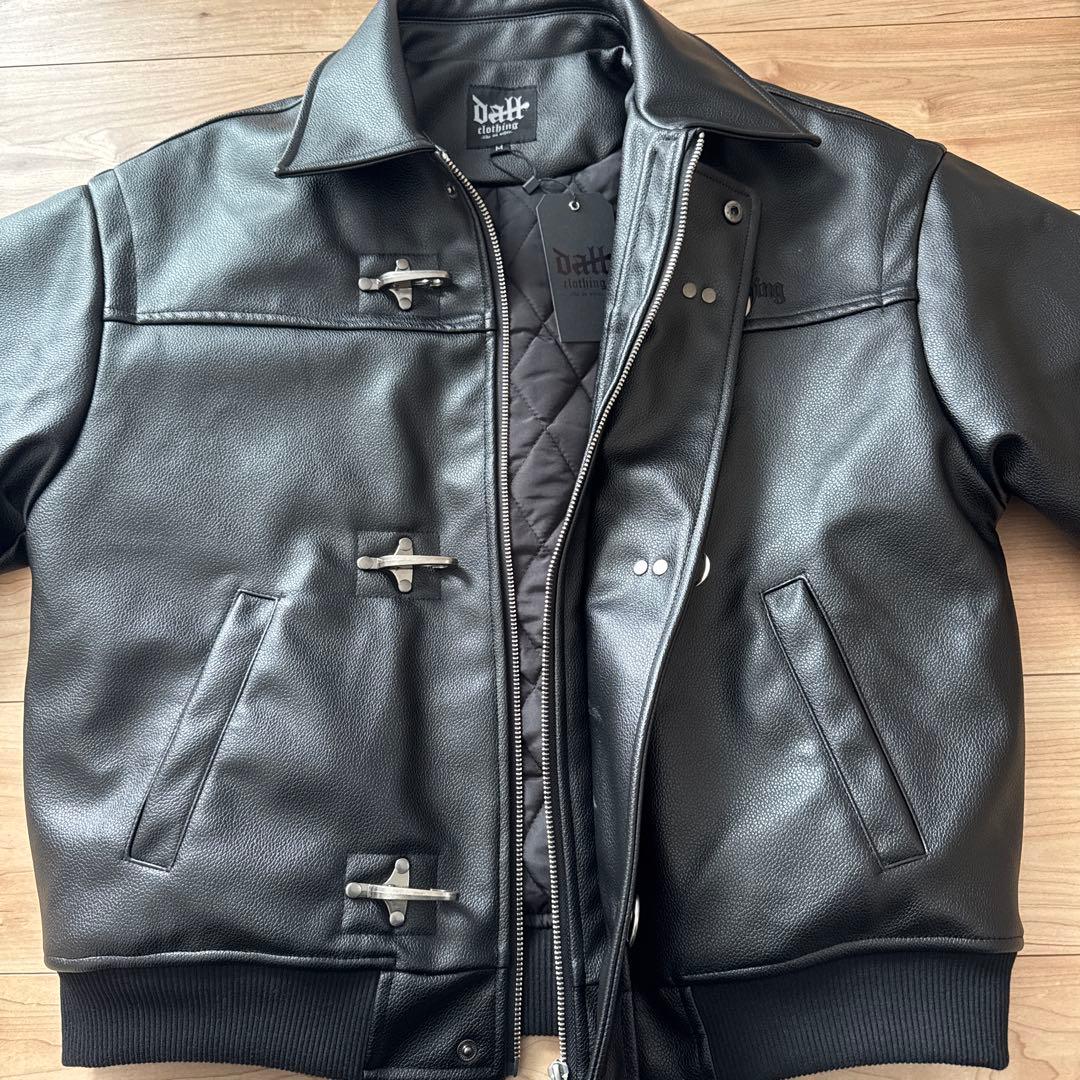 ダブルブレスト 黒 レザージャケット