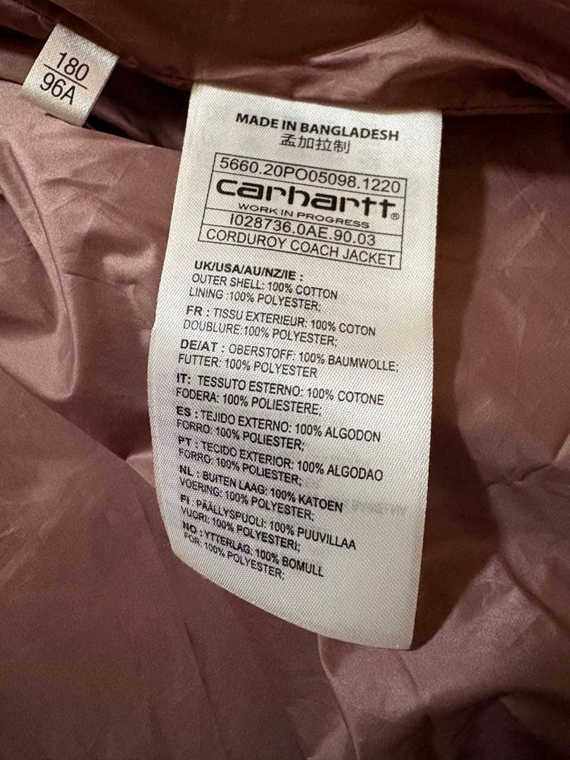 ジャケット・アウター CARHARTT WIP CORDUROY COACH JACKET