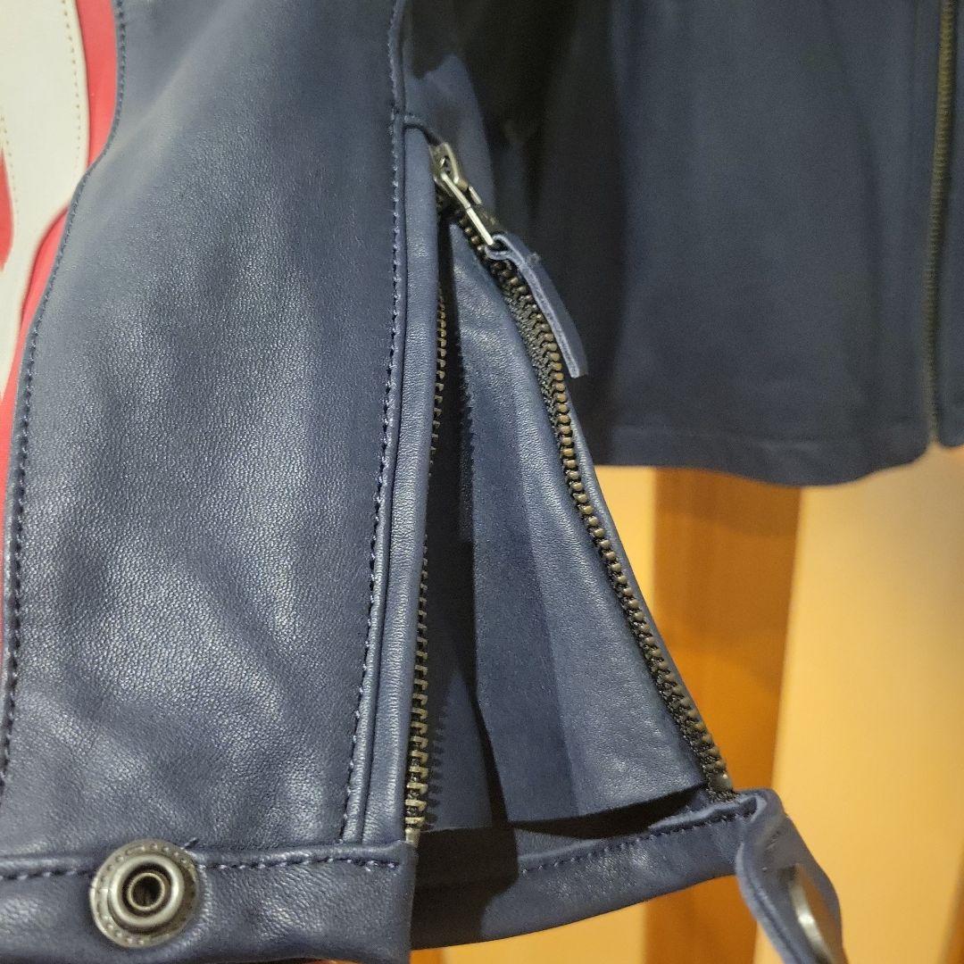  ライダースschwabingジャケット XL ネイビー