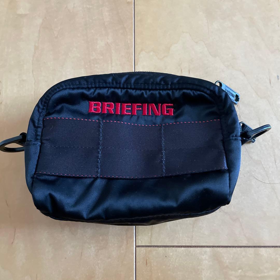 BRIEFING ブラックポーチ 仕切り付き