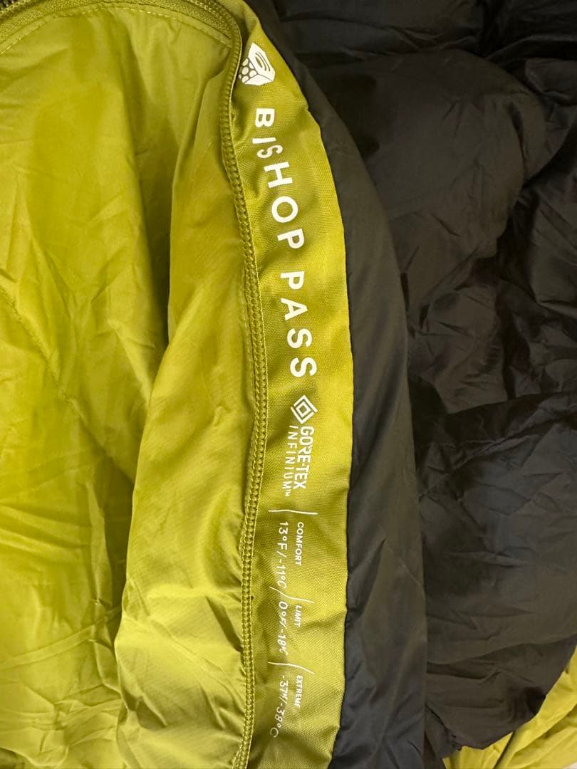 アウトドア寝具 Mountain Hardwear BISHOP GORE-TEX -18C