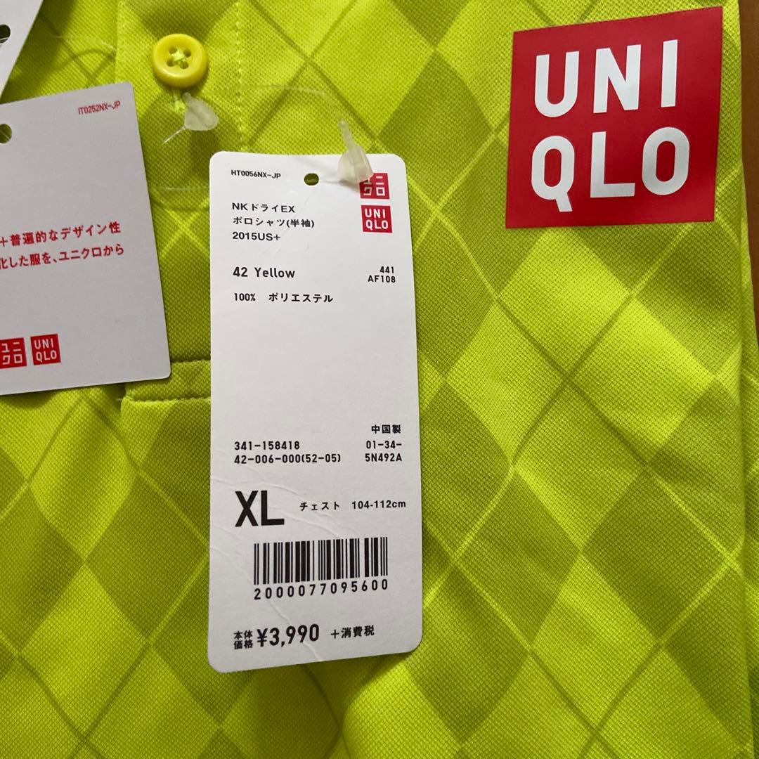 2015年錦織モデルUNIQLO NKドライEXポロシャツ XL イエロー