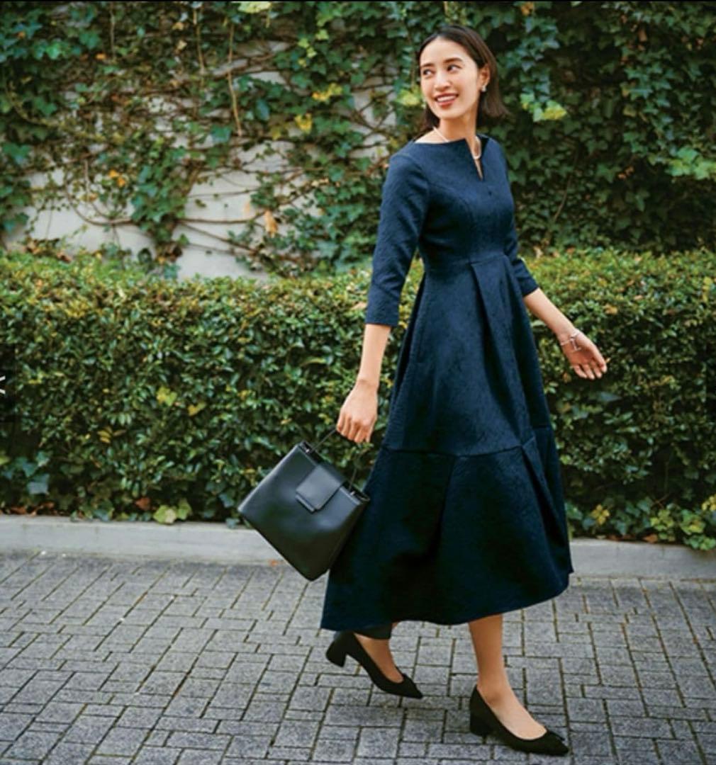 L’aubeblanc Keyneck Jacquard Dress Mサイズ