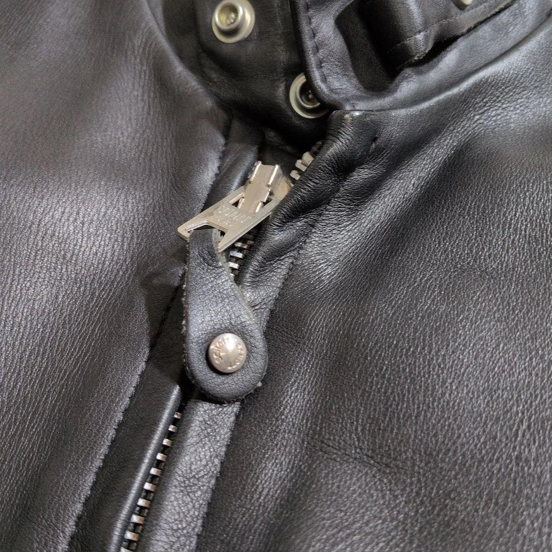 極美品　ショット　シングルライダース　641ボアライナー付　38　M〜L　黒