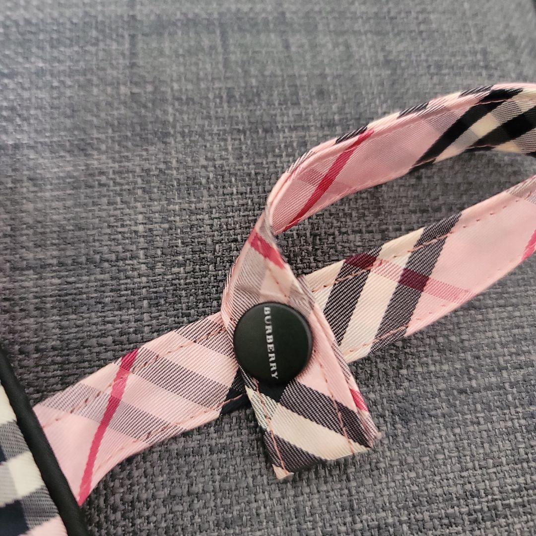 BURBERRY 折りたたみ傘 ピンク チェック柄