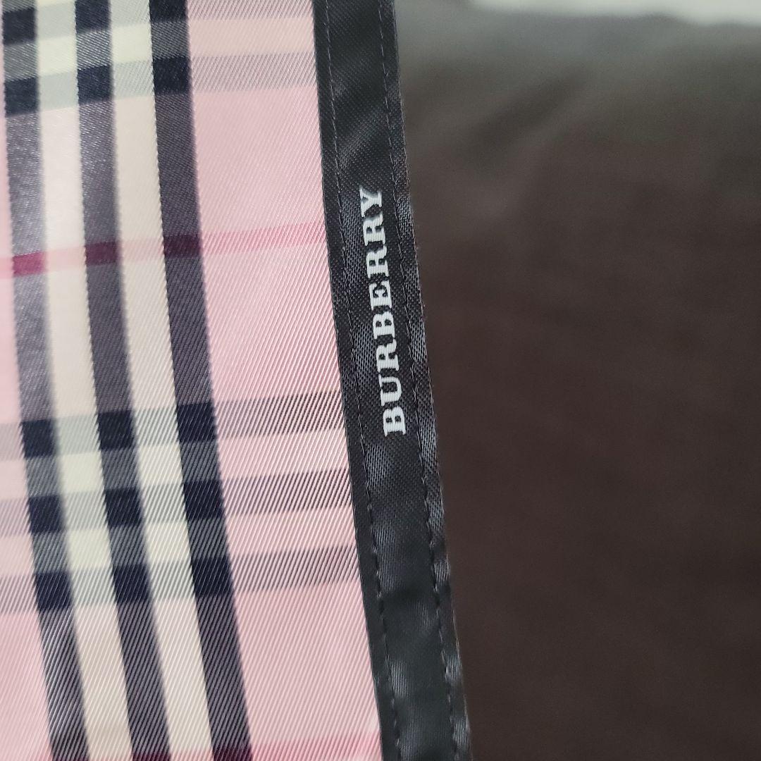 BURBERRY 折りたたみ傘 ピンク チェック柄