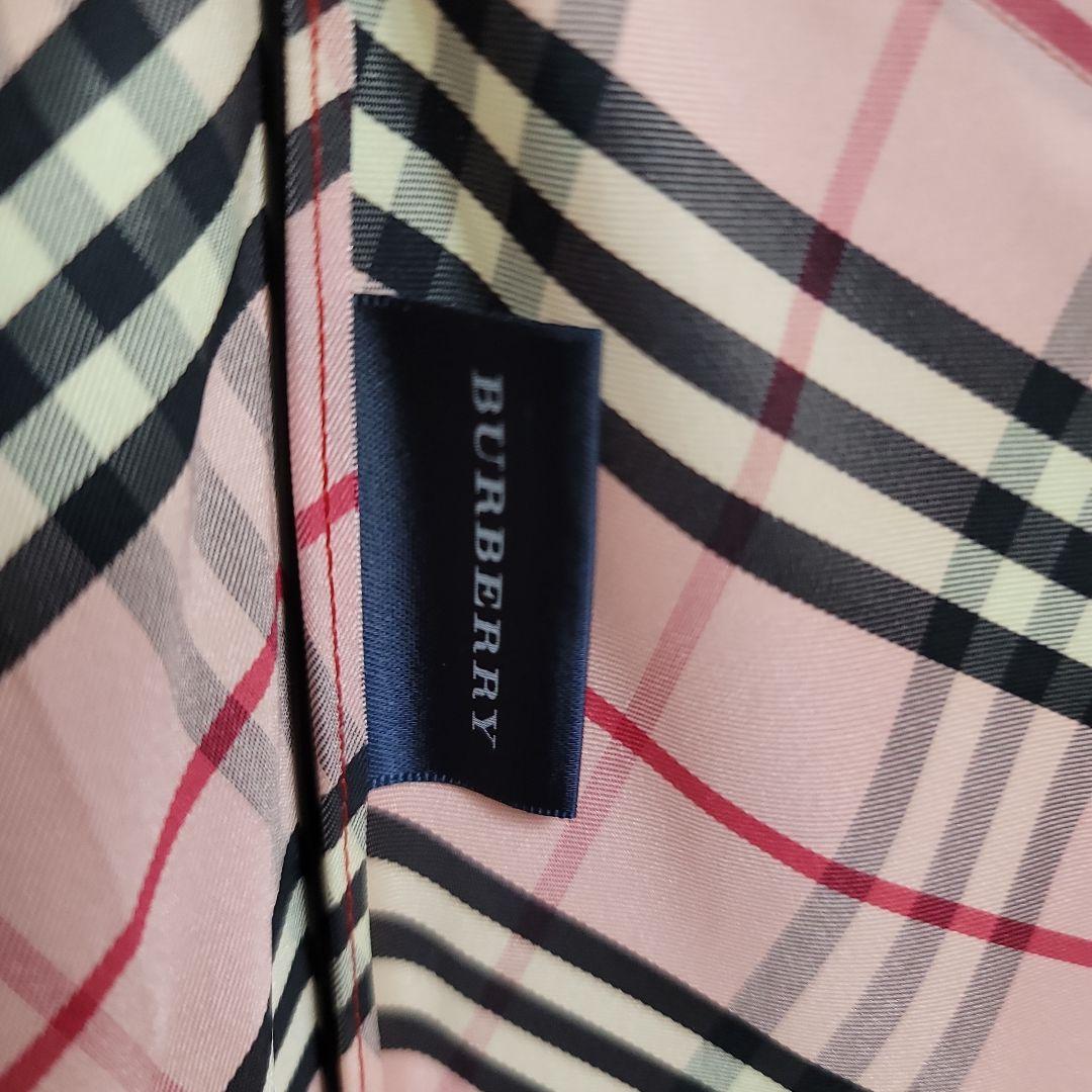 BURBERRY 折りたたみ傘 ピンク チェック柄