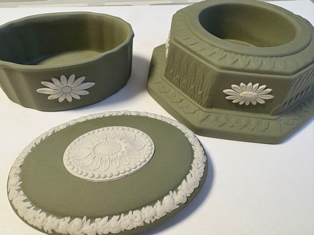 WEDGEWOOD ジャスパーウエア　アクセサリーケース　キャンドルホルダー