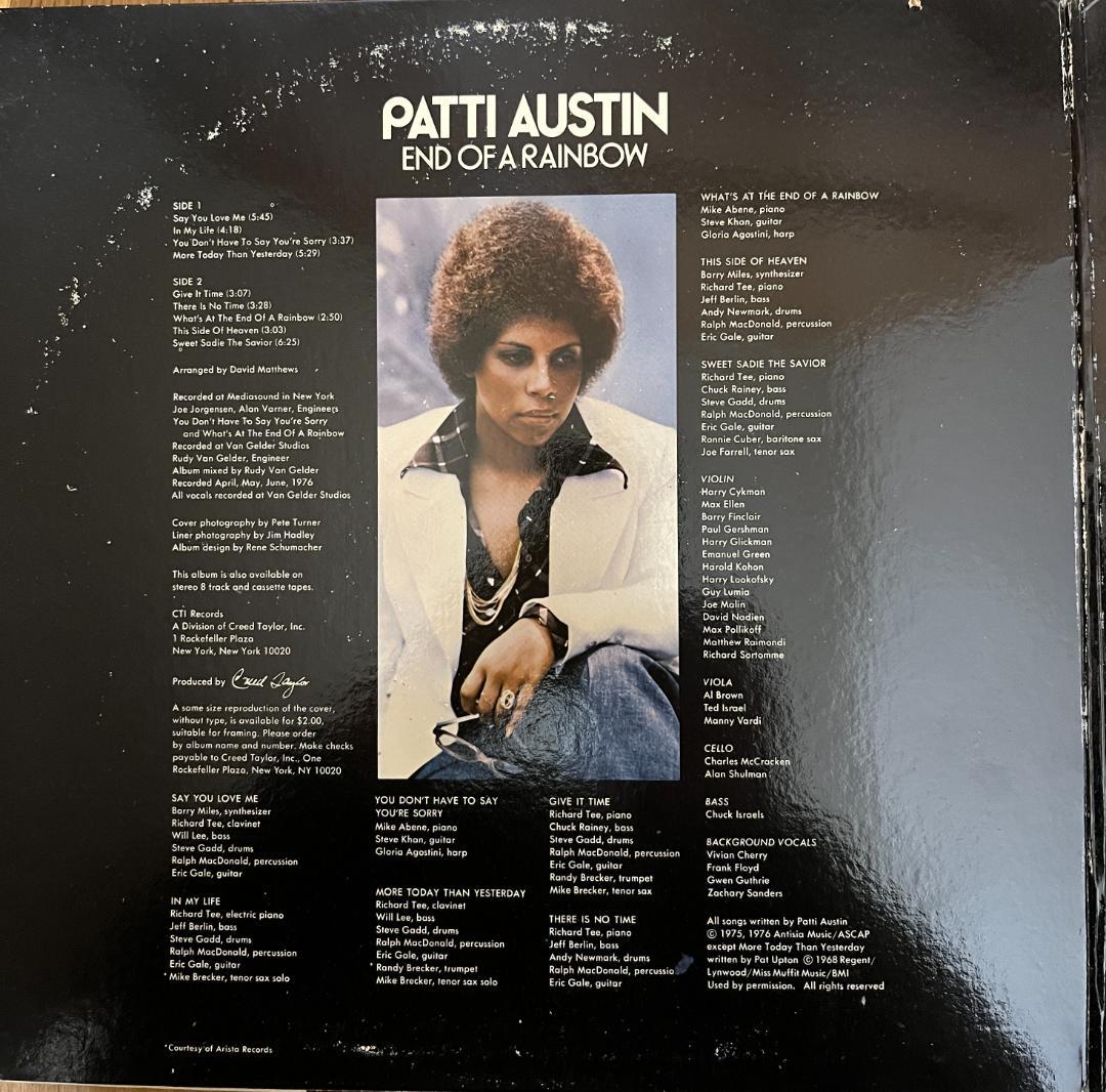 洋楽 Patti Austin End of a Rainbow CTI-5001
