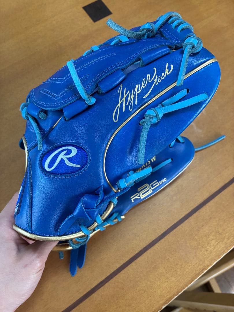Rawlings Hypertech 青 軟式グローブ 右投げ用