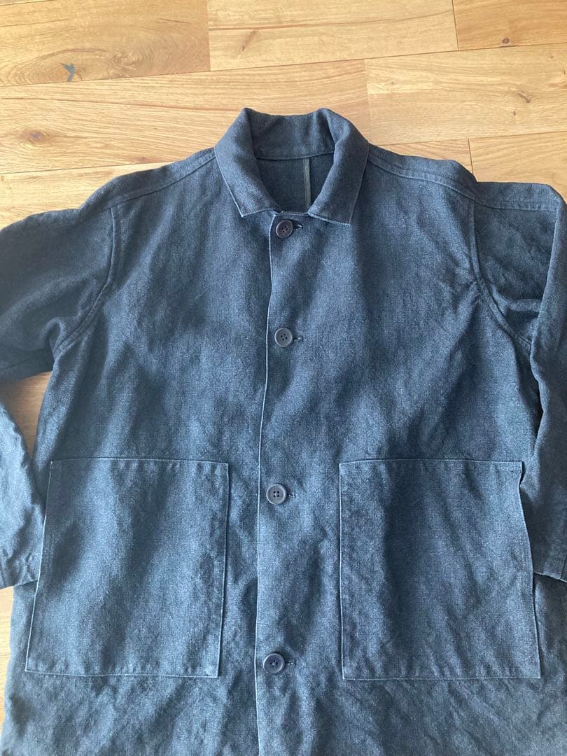 良雰囲気Style Craft Wardrobe リネンキャンバスコート 墨黒