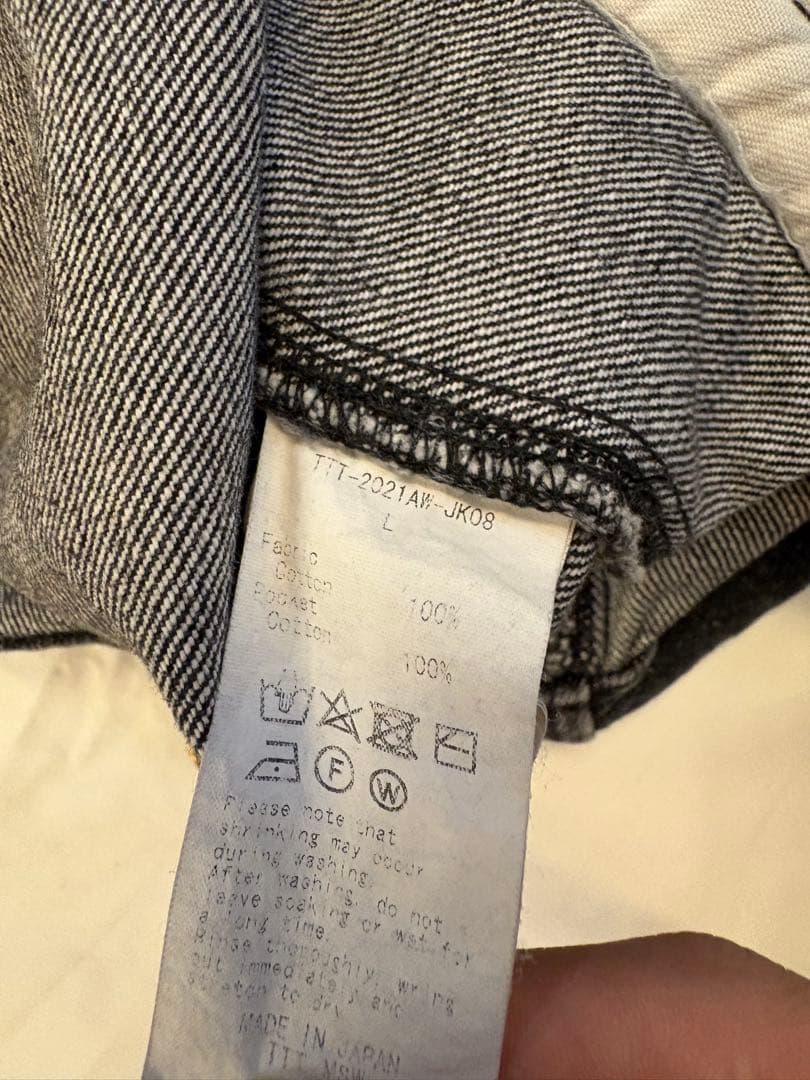 TTTMSW 21AW DENIM JACKET Gジャン Lサイズ