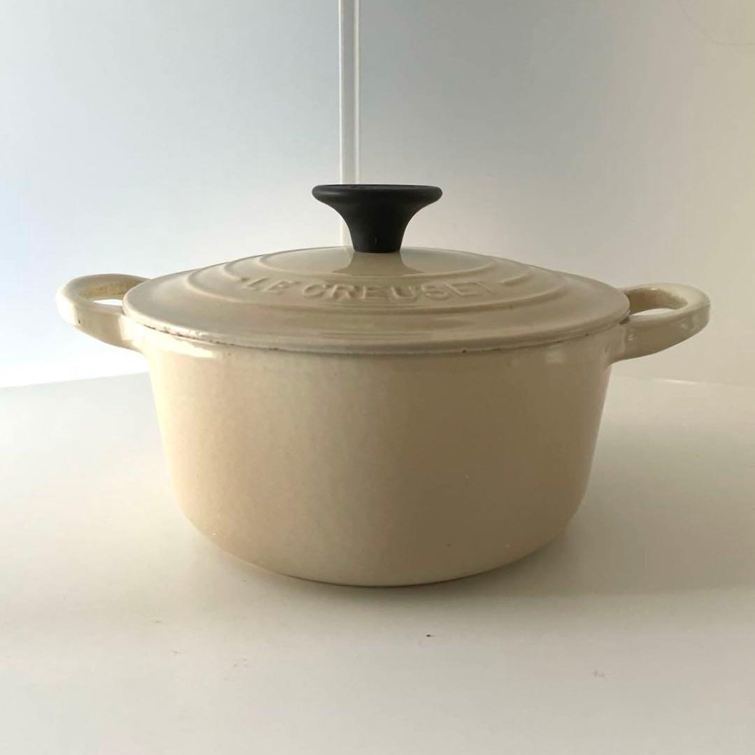 LE CREUSETルクルーゼ 両手鍋 ココット・ロンド 16cm クリーム