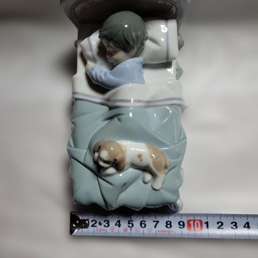 Lladro 子供と犬の陶器置物　僕とおねんね 1988年絶版品リヤドロ