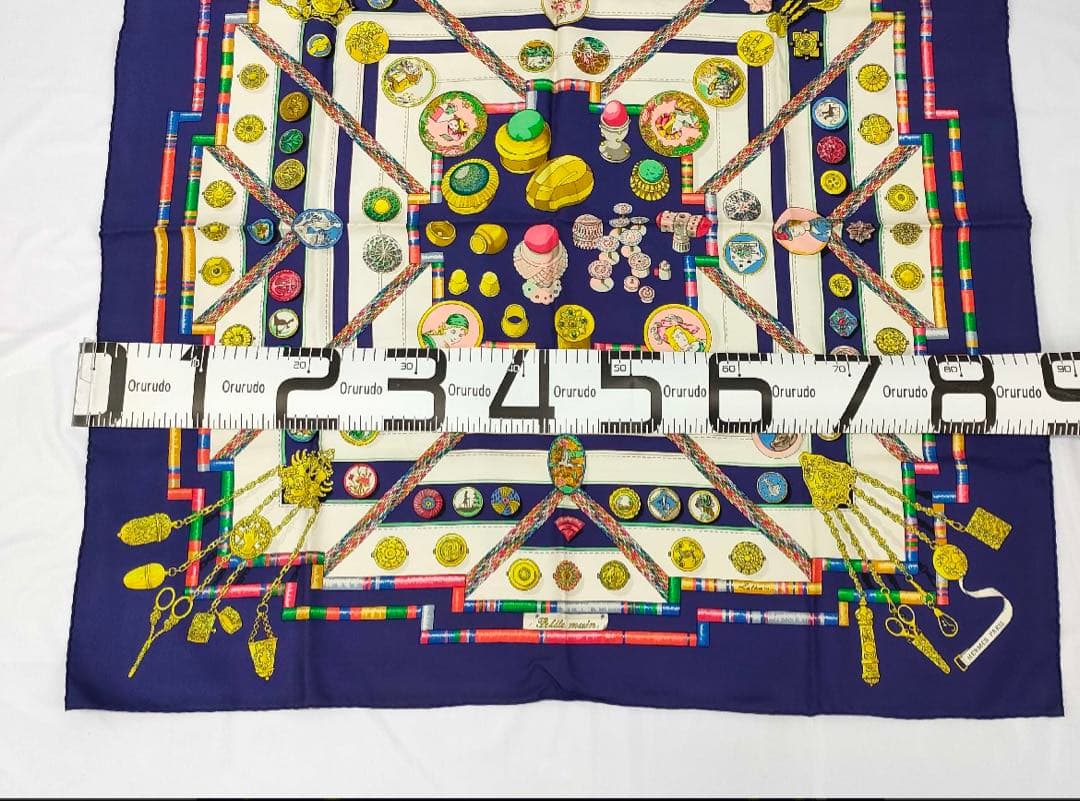 HERMES カレ カレ90 Petite main お針子さん シルクスカーフ