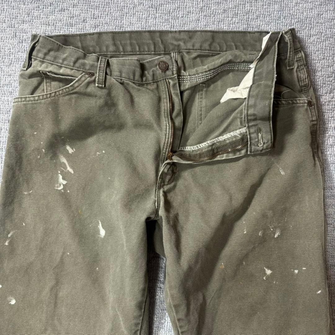 Dickies ペンキ ダック ペインターパンツ カーキ w36 L30 古着