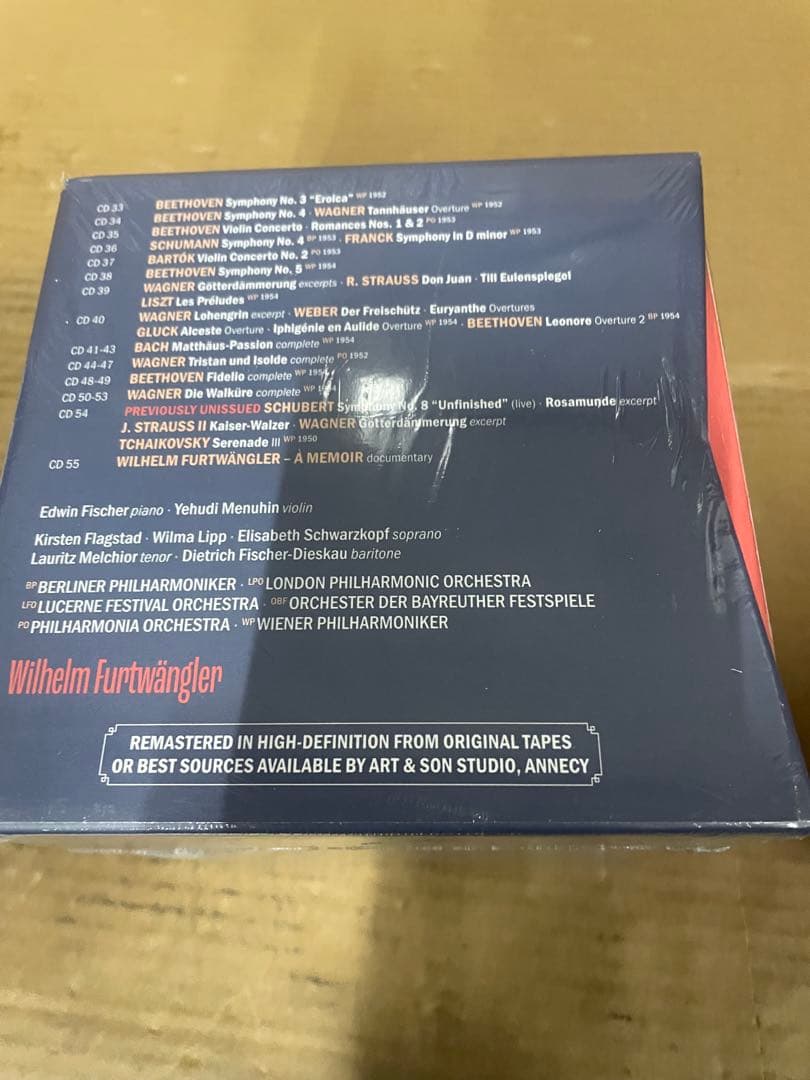 新品　フルトヴェングラー 完全録音 55CD Complete Wilhelm