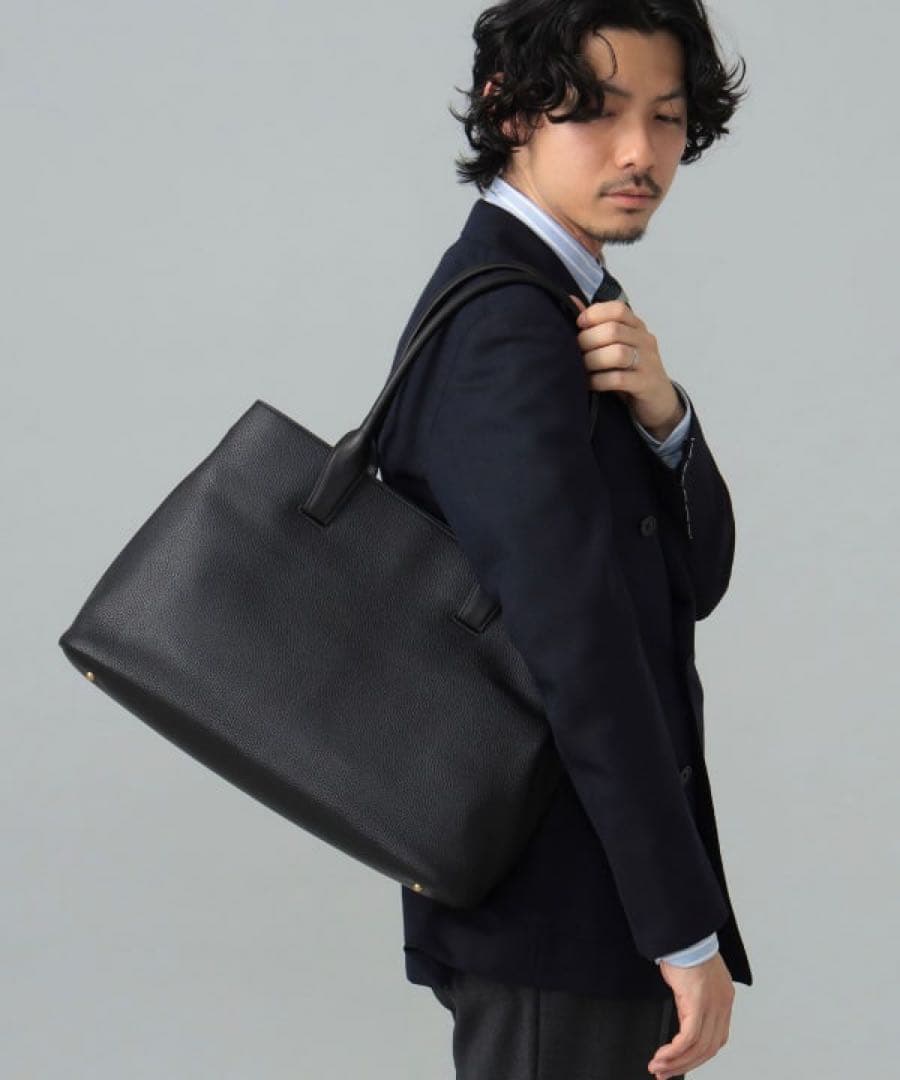 【美品】ビームスF別注L’Avenir / レザートート　黒