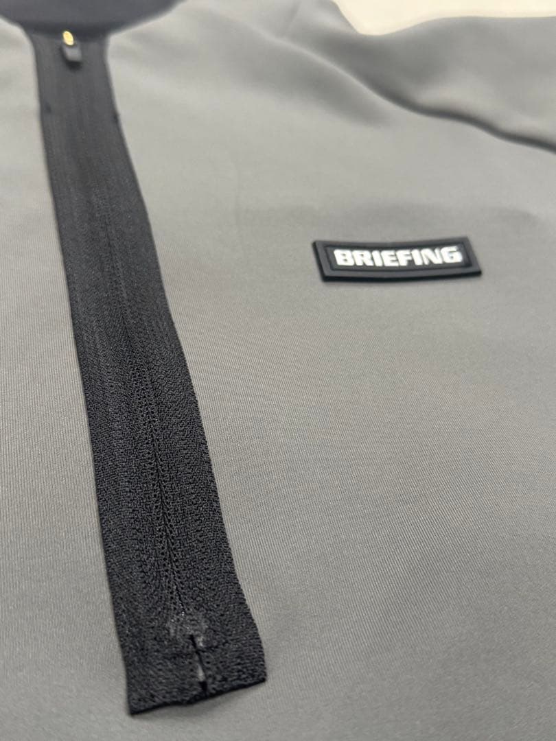 BRIEFING ハーフジップ M グレー BRG231M36 美品