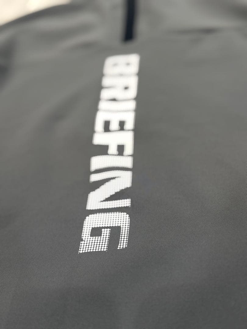 BRIEFING ハーフジップ M グレー BRG231M36 美品