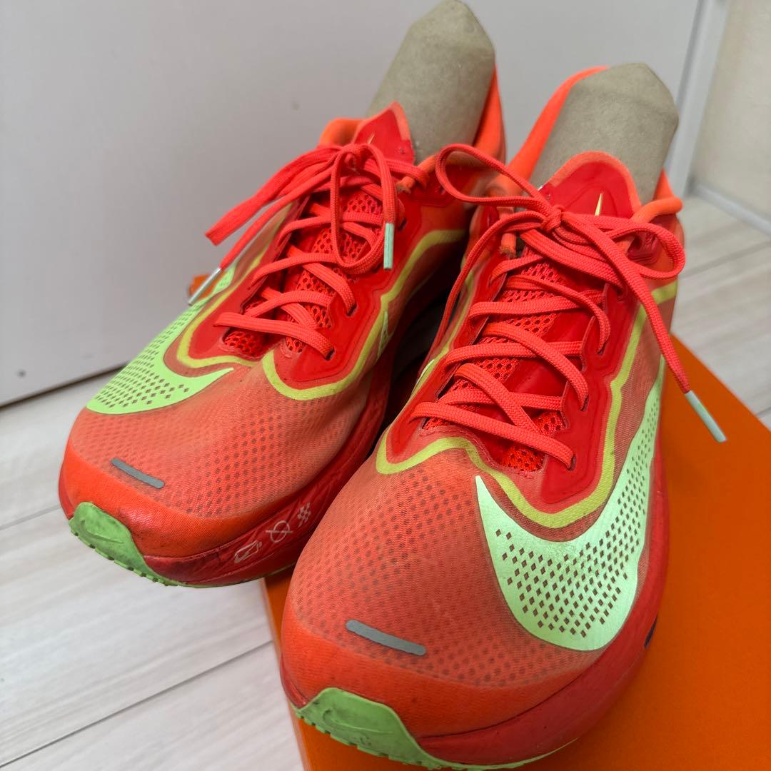 Nike ZoomX スパイクシューズ オレンジ/グリーン